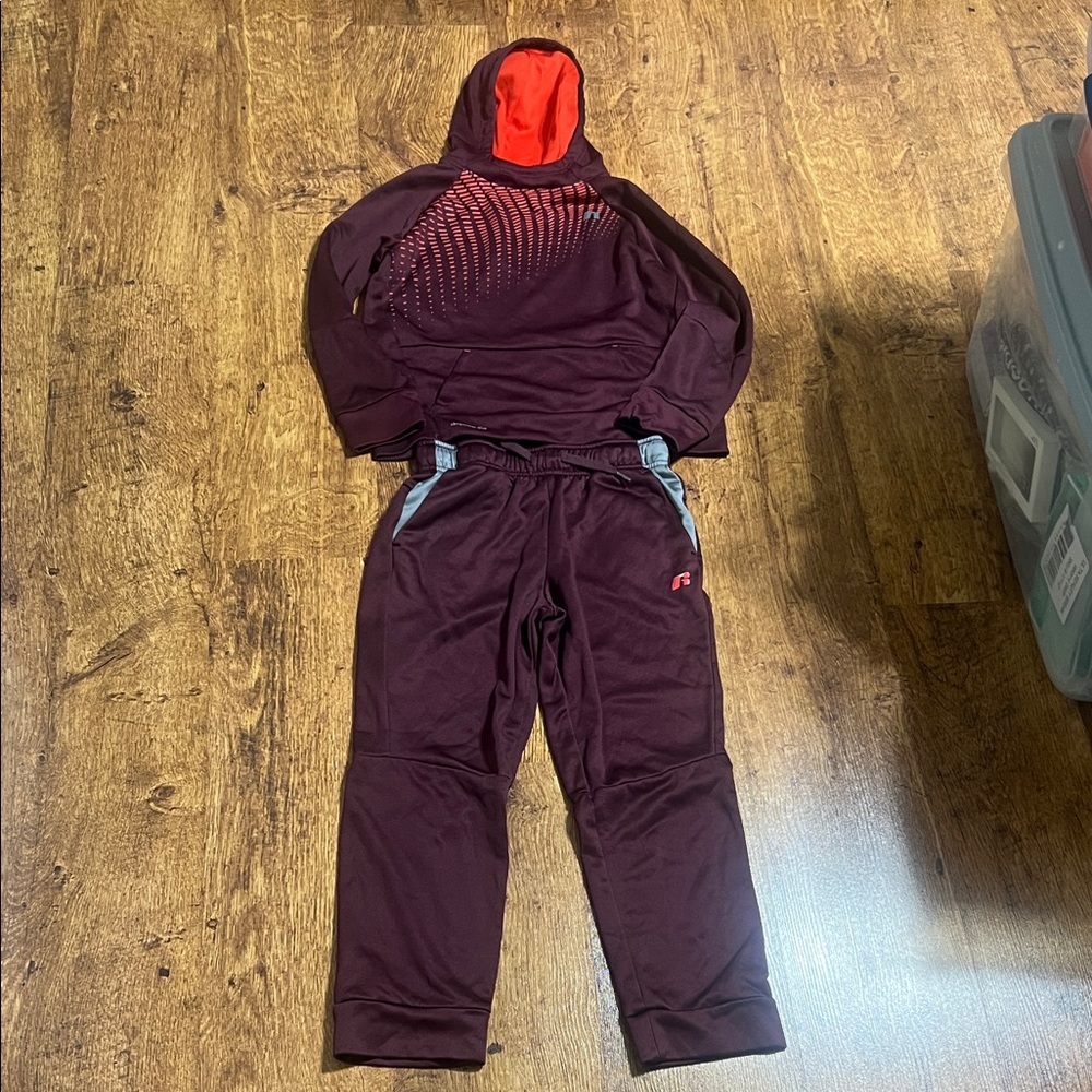 Boys Burgundy Russell Jogger Set